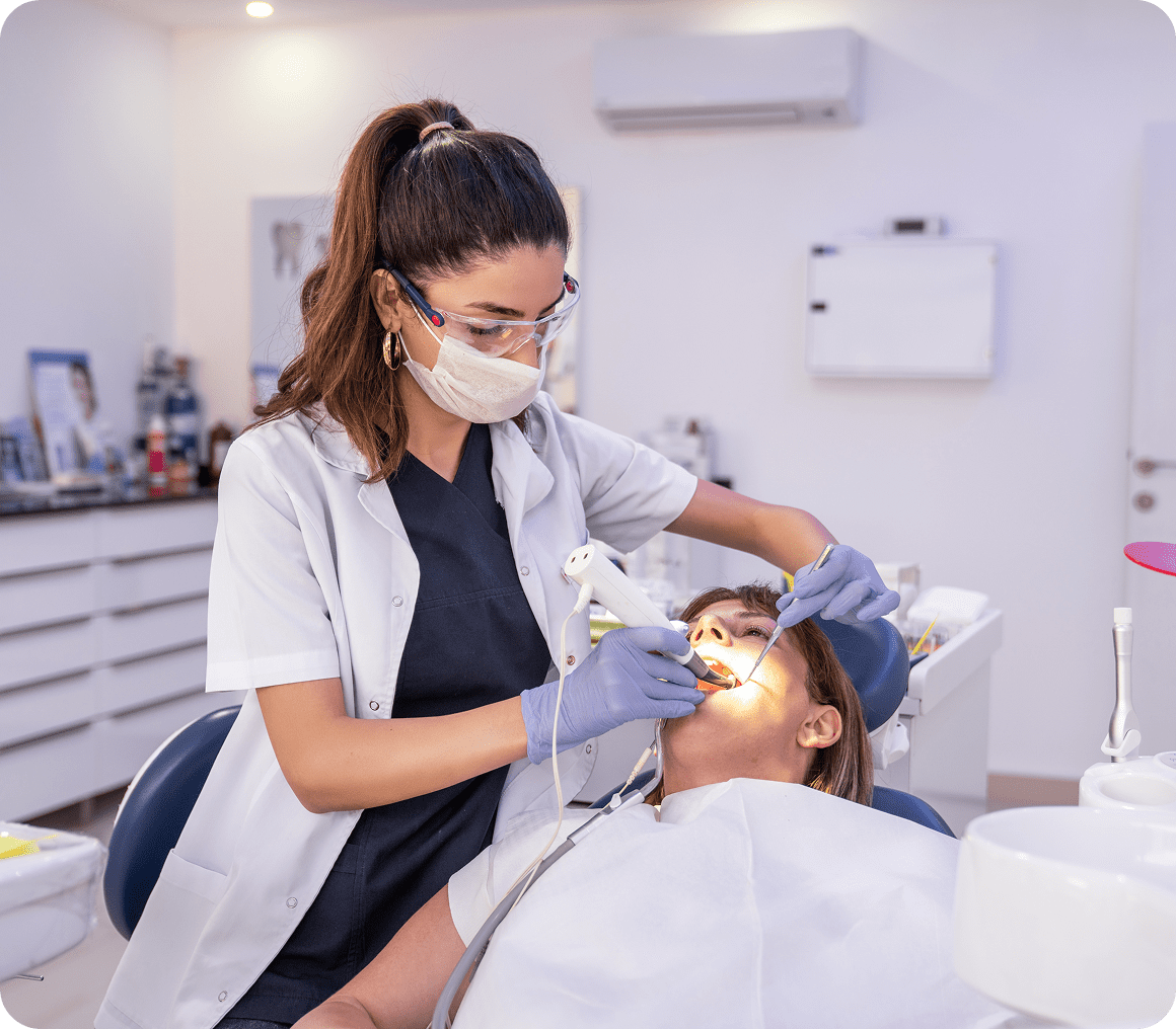 Professional dental care visit